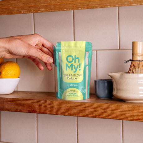 OhMy! Skin & Glow Matcha im Küchenregal